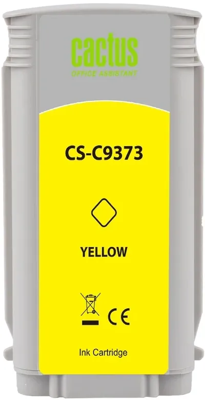 Картридж Cactus CS-C9373, №72, фото желтый, 130мл