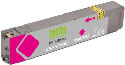 Картридж струйный Cactus CS-F6T78AE, пурпурный, 55мл, для HP PageWide Pro 352dw/377dw/452dw/477dw