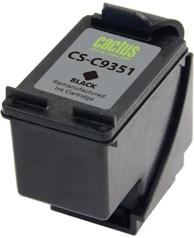 Картридж Cactus CS-C9351, черный, для HP, 17мл
