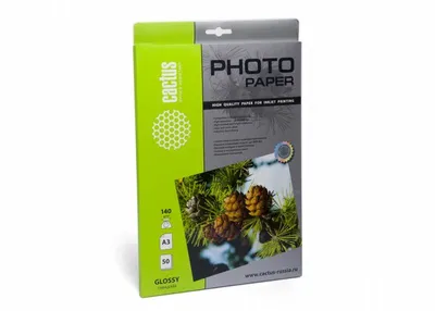 Фотобумага Cactus CS-GA314050, A3, 140 г/м², глянцевая, 50 л