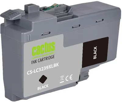 Картридж струйный Cactus CS-LC3239XLBK черный пигментный (129мл) для Brother HL-J6000DW/J6100DW с чипом