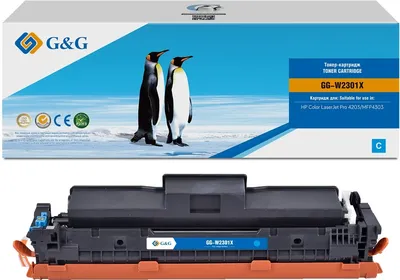 Картридж лазерный G&G GG-W2301X, для HP Color LaserJet Pro 4203/4303, голубой, 5500 стр.
