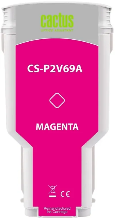 Картридж Cactus CS-P2V69A, пурпурный, 300мл, для HP Designjet