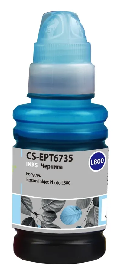 Чернила Cactus CS-EPT6735, 100мл, светло-голубой, для Epson L800/L805/L810/L850/L1800