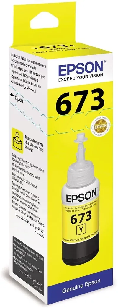 Чернила Epson C13T673498, желтый, 70мл, для L800/L810/L850/L1800