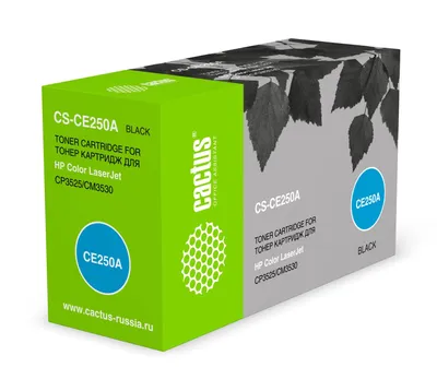 Картридж лазерный Cactus CS-CE250A для HP Color LaserJet CP3525/CM3530, черный, 5000 стр.