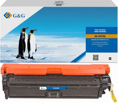 Тонер-картридж G&G - 650A, Лазерный, Черный, 13000стр, аналог HP 650A, GG-CE270A
