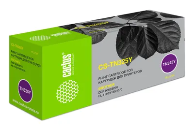 Картридж лазерный CACTUS CS-TN325Y, желтый, 3500 стр., для Brother