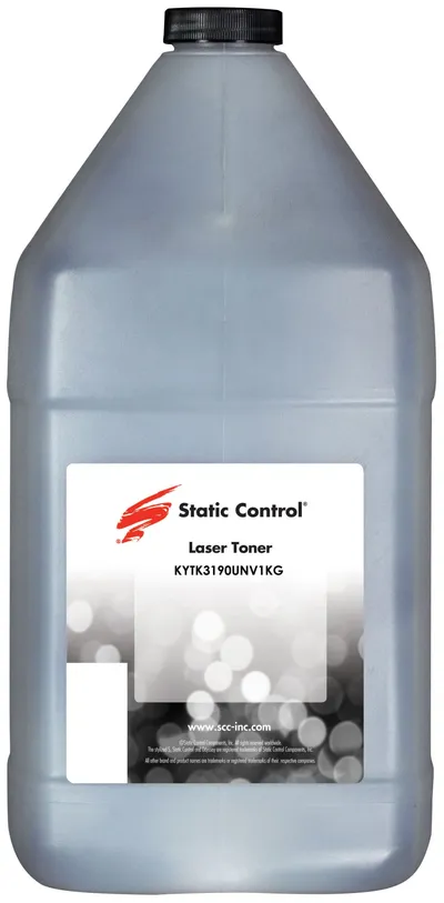 Тонер Static Control KYTK3190UNV1KG, чёрный, 1000г, для Kyocera