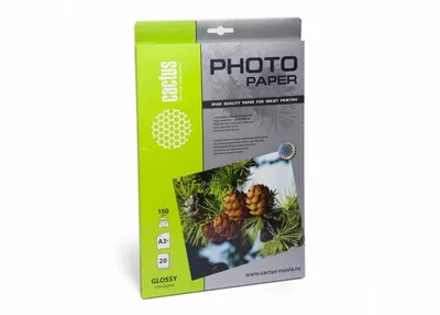 Фотобумага Cactus CS-GA315020, A3+, 150г/м², глянцевая, 20л