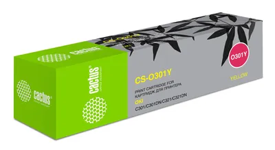 Картридж лазерный Cactus CS-O301Y, желтый, 1500 стр.