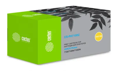 Картридж лазерный Cactus CS-PH7100C, голубой, 4500 стр., для Xerox