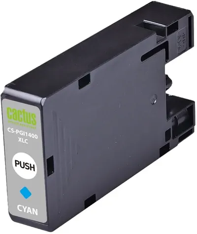Картридж струйный Cactus CS-PGI1400XLC, голубой, 12мл, для Canon MB2050/MB2350