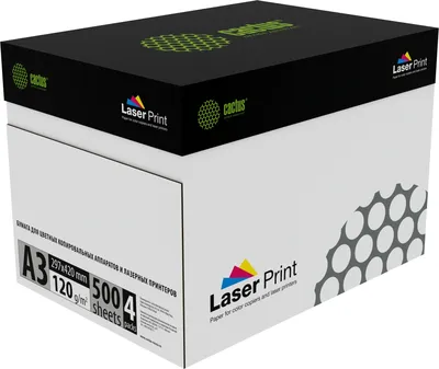 Бумага Cactus CS-LPA3120500, A3, 120г/м², 500л, для лазерной печати