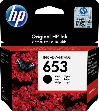 <094039> Картридж струйный HP 653 (3YM75AE) для HP DeskJet Plus Ink Advantage 6075/6475, черный (360стр.) (6мл) [3YM75AE]