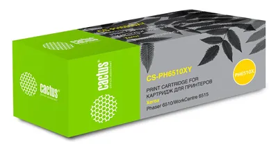 Картридж лазерный Cactus CS-PH6510XY, желтый, 4300стр., для Xerox Phaser 6510/WC6515