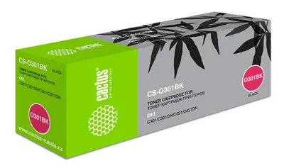 Картридж лазерный Cactus CS-O301BK, черный, 2200 стр., для Oki C301/321