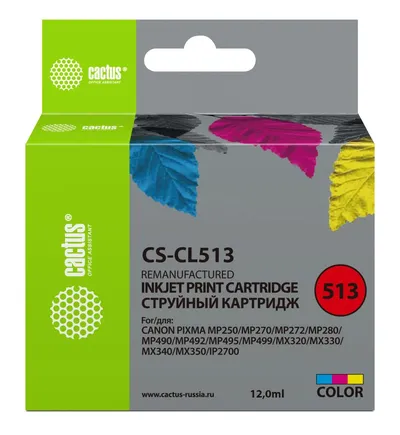 Струйный картридж Cactus CS-CL513 (CL-513), многоцветный, 15 мл