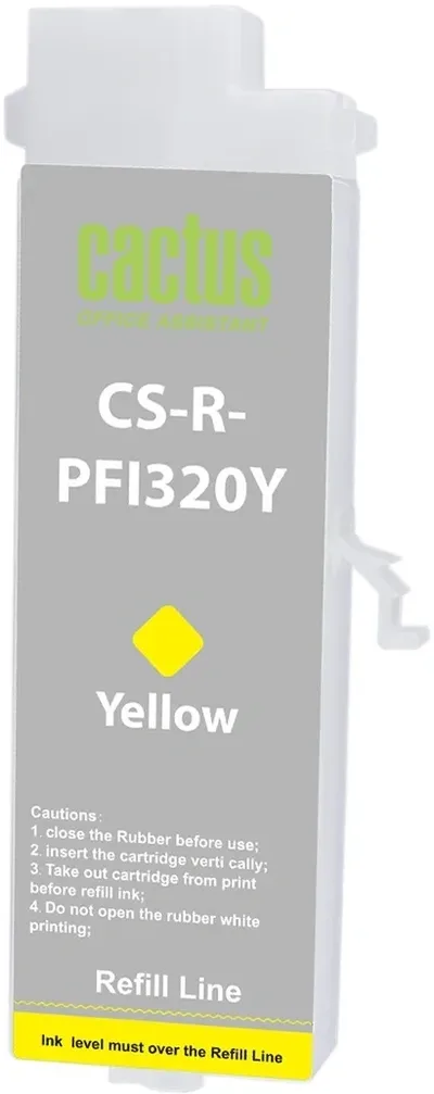 Картридж Cactus CS-R-PFI320Y, желтый, для Canon imagePrograf