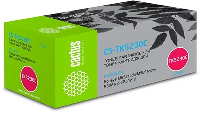 Картридж CACTUS CS-TK5230C, голубой, 2200стр.