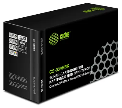 Картридж лазерный CACTUS CS-039HBK, черный, 25000 стр.