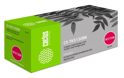 Картридж лазерный Cactus CS-TK5150BK, черный, 12000стр.