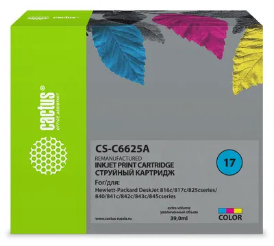 Картридж струйный Cactus CS-C6625A, многоцветный, 480стр.