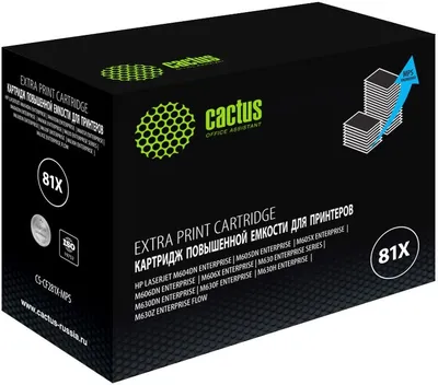 Картридж лазерный Cactus CS-CF281X-MPS, черный, 30000 стр., для HP LJ Enterprise