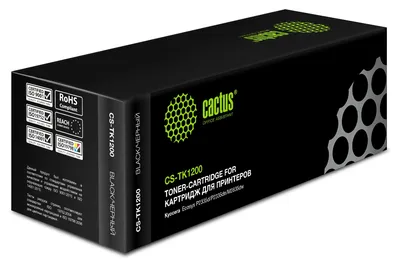 Картридж лазерный Cactus CS-TK1200, чёрный, 3000 стр.