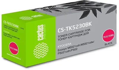 Картридж Cactus CS-TK5230BK, чёрный, 2600 стр.