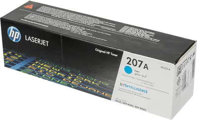 Тонер-картридж HP 207A Cyan для Color LJ Pro MFP M282nw/M283fdn/M283fdw M255nw/M255dw (1250 стр) ( W2211A )