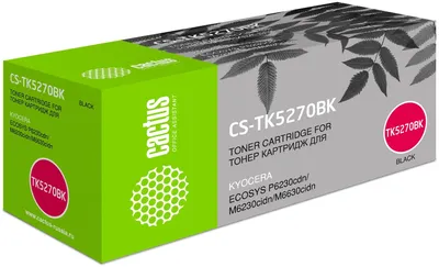 Картридж Cactus CS-TK5270BK, черный, 8000 стр., для Kyocera