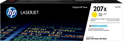 (Спец.цена) Оригинальный лазерный картридж HP W2212X (№207X) 2450 стр. Жёлтый для HP LaserJet Pro M255/MFP M282/M283