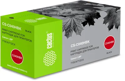 Картридж лазерный Cactus CS-C040HBK, черный, 12500 стр., для Canon LBP 710CX/712CX