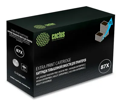 Картридж лазерный Cactus CS-CF287X-MPS черный, 24000стр., для HP LJ M506dn/M506n/M506x