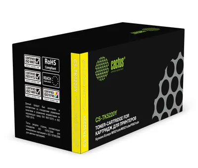 Картридж лазерный Cactus CS-TK5220Y TK-5220Y желтый (1200стр.) для Kyocera Ecosys M5521cdn/M5521cdw/P5021cdn/P5021cdw с чипом