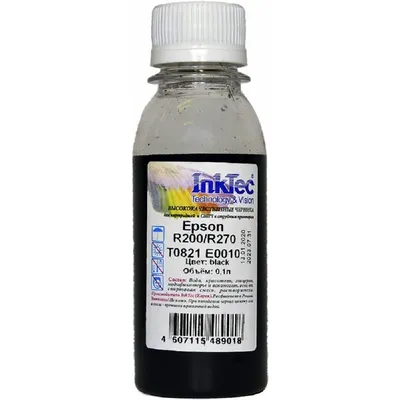 InkTec Чернила для Epson R200/R270 (T0821), Bk, 0,1 л.