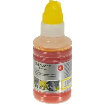 Чернила Cactus CS-I-CL511Y, 100мл, желтый, для Canon Pixma MP240/MX320