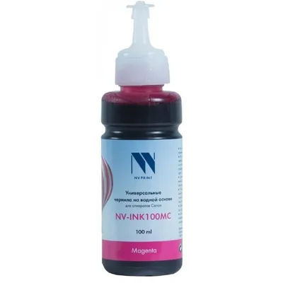 Чернила NV PRINT универсальные на водной основе NV-INK100MC для аппаратов Canon (100 ml) Magenta совместимые