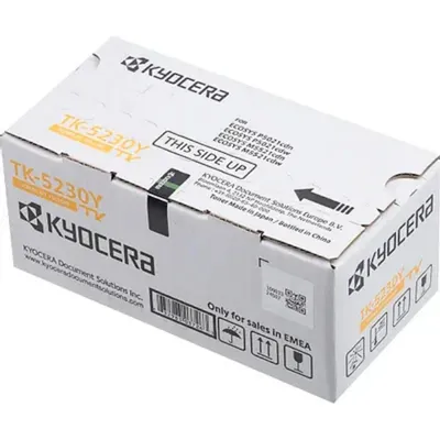 Тонер-картридж KYOCERA (TK-5230Y) ECOSYS P5021cdn/cdw/M5521cdn/cdw, желтый, ресурс 2200 стр., оригинальный