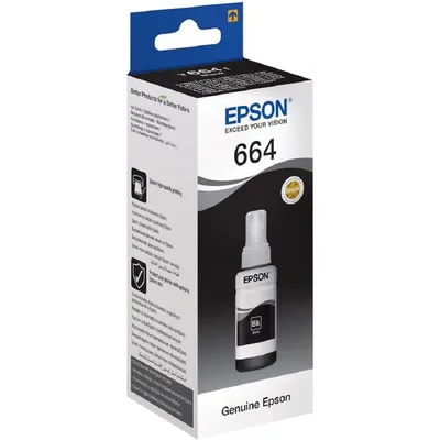 Чернила Epson C13T66414A, 70мл, черный, для L100/L110/L120/L200/L210
