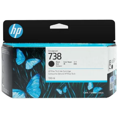 498N4A - 738 130-ml Black DesignJet Ink Cartridge  for DesignJet T850 130 ml.