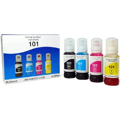 Чернила NV Print NV-INK101-4100, для Epson, набор 4 цвета по 100 мл