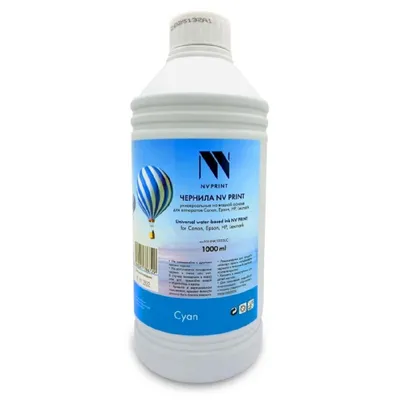 Чернила NV PRINT универсальные на водной основе NV-INK1000UC для аппаратов canon/Epson/НР/Lexmark (1000 ml) Cyan совместимые