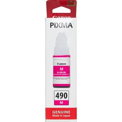 Чернила Canon 0665C001, GI-490M, Magenta, 70 мл, для Pixma G