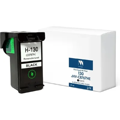 NV-C8767HE Струйный картридж NVP 130 (NV-C8767HE) Black для HP DJ 5743/6943, OJ  6313 (21мл) совместимый