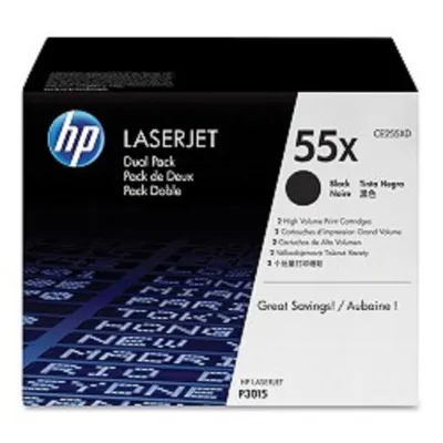 Тонер-картридж HP 55X Dual Pack Black для LJ P3015 M521dn/M521dw/M525dn/M525f (2х12500 стр) ( CE255XD )