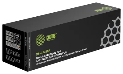 Картридж лазерный Cactus CS-CF410A для HP Color LaserJet M452DW, DN, NW, M477FDW, M477FDN, M477FNW, черный, 2300 стр.