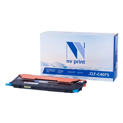 Картридж NV Print CLT-C407S CYAN, Samsung CLP-325, голубой, 1000 стр.