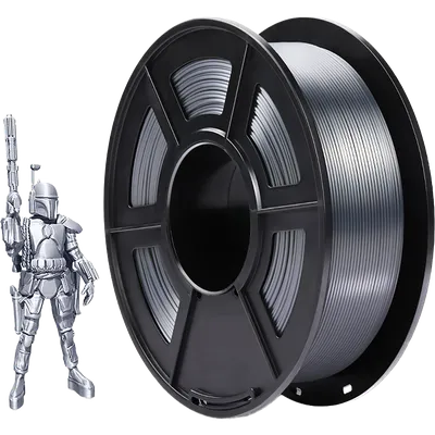NV-3D-SILK-PLA-P-SILVER Филамент  Silk PLA+ Silver для 3D печати диаметр 1.75мм  длина 330 метров  масса 1 кг